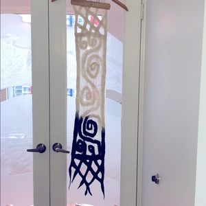 Black and White Felted Art Scarf